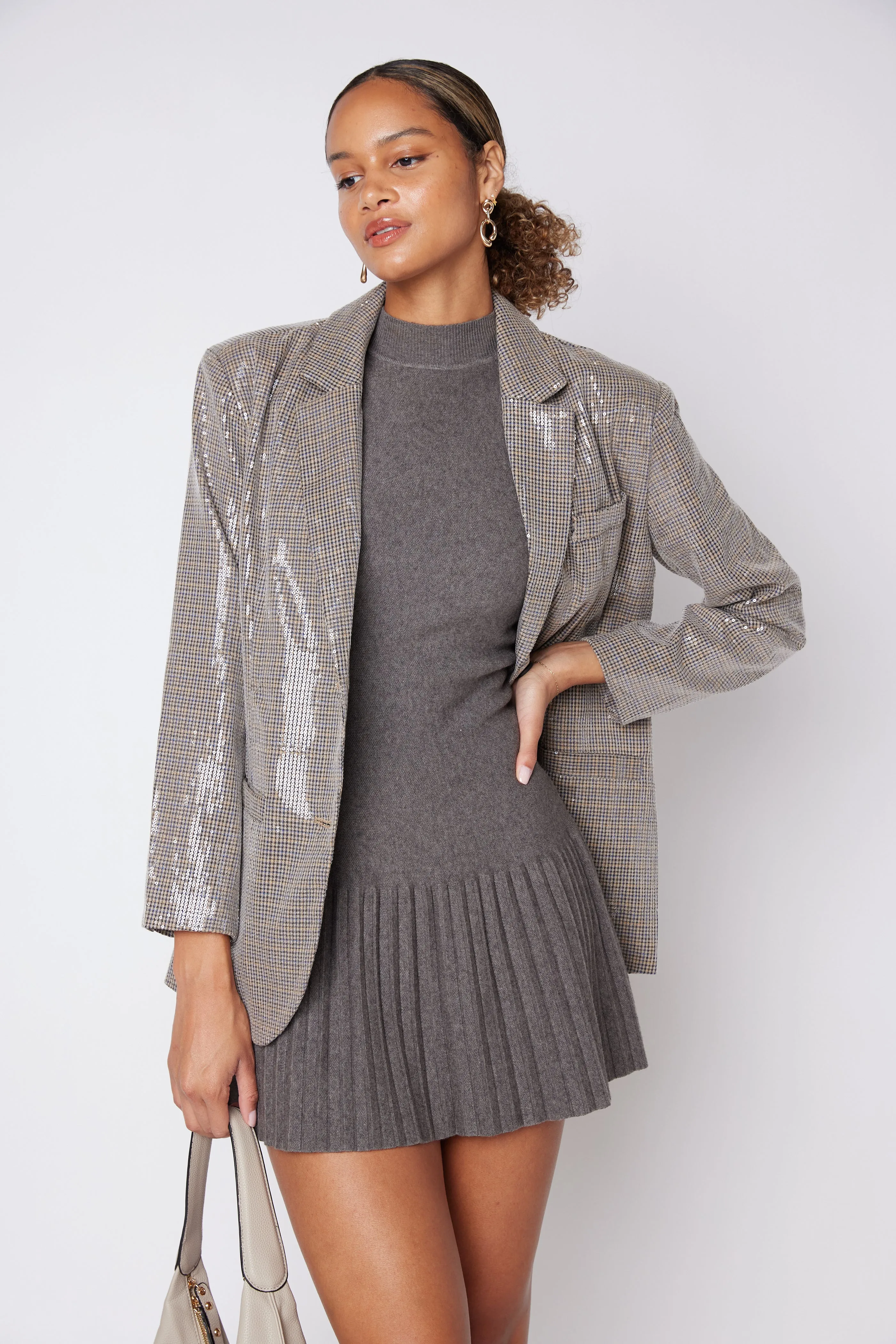 SALE - Beth Sequin Oversized Blazer