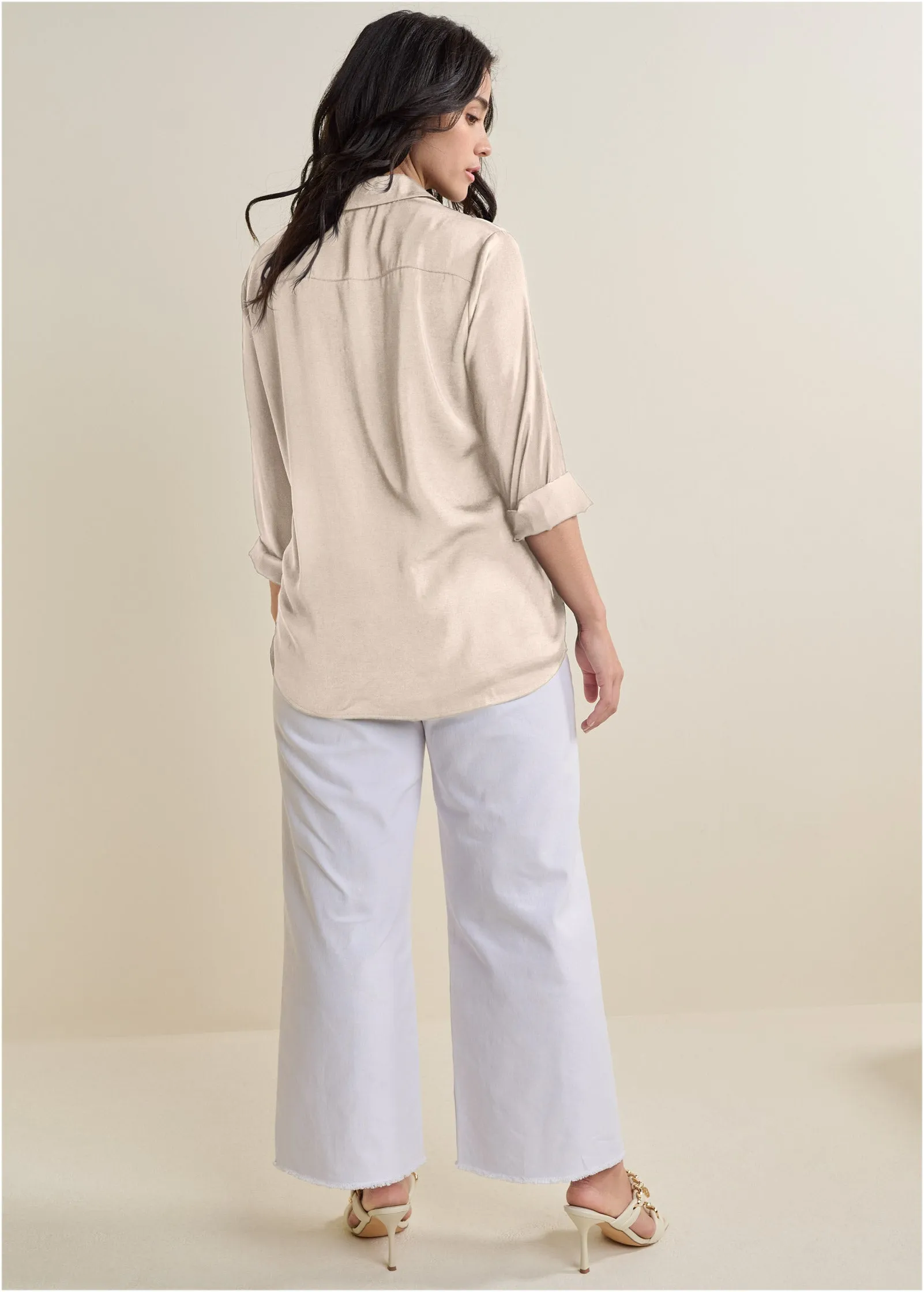 Soft Button-Down Blouse - Off White