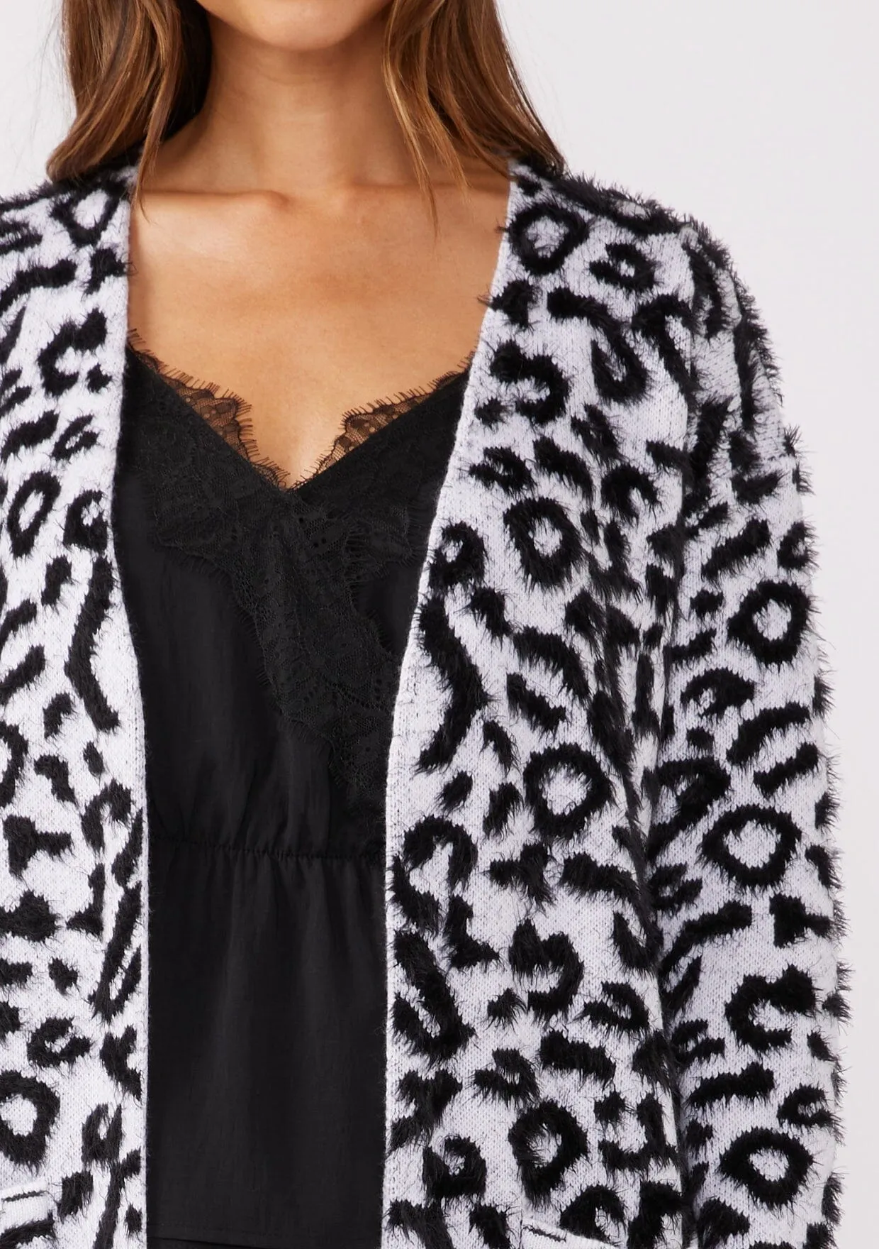 Soft Spot Snow Leopard Cardigan
