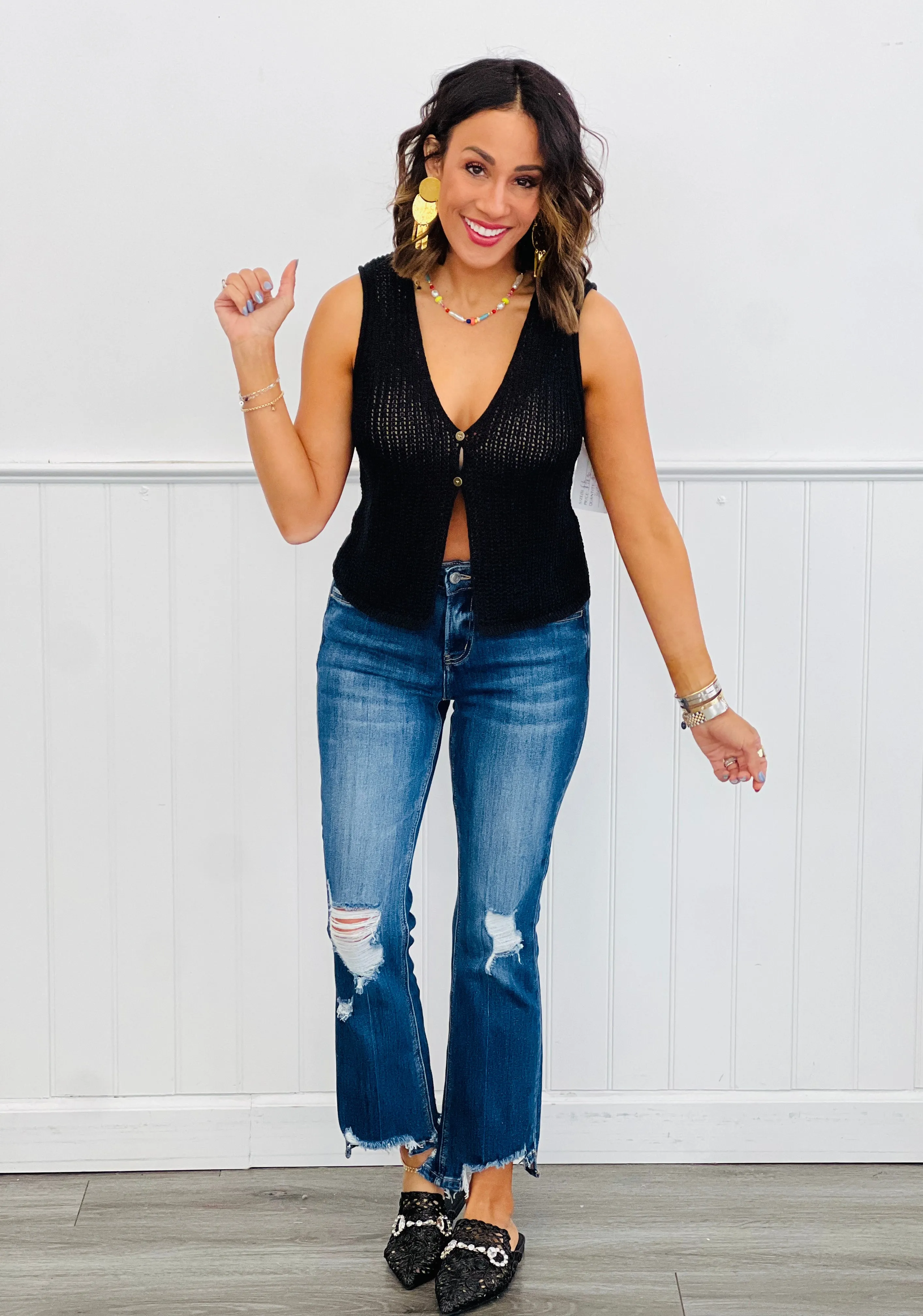 Solid Knit Sleeveless Vest (Reg.)- 3 Colors