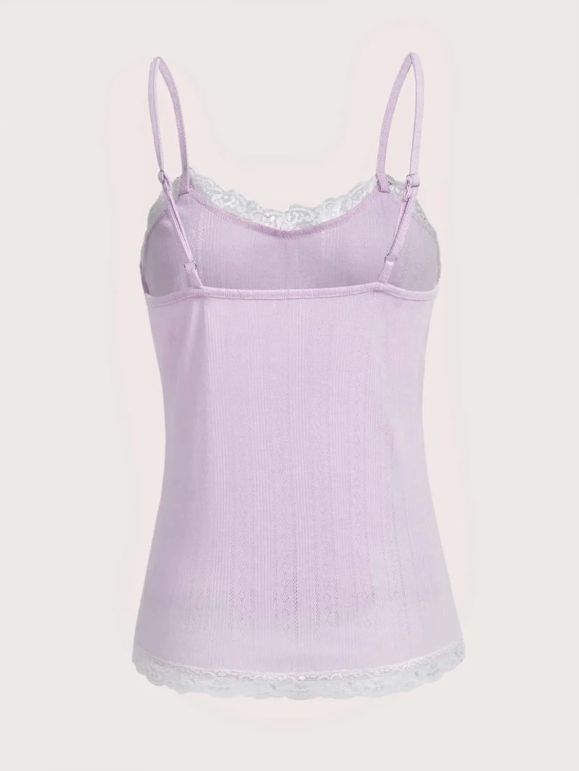 SOLY HUX Women's Lace Trim Spaghetti Strap Cami Tops Casual Summer Camisole