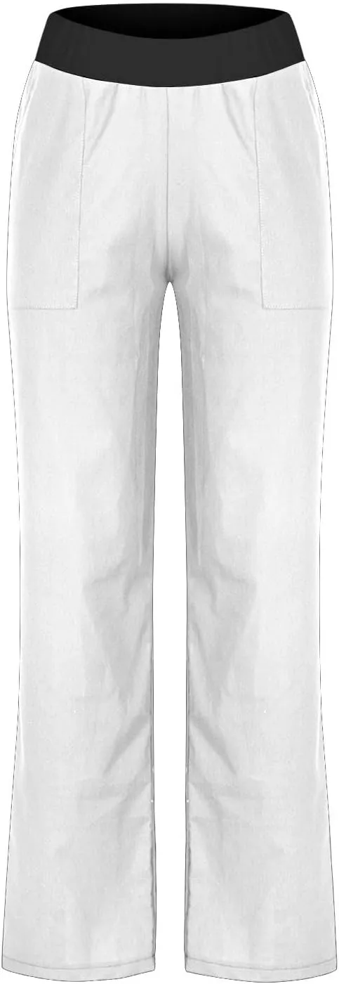 Straight Leg Pants for Women Dressy Casual 2024 Elastic High Waist Sweatpants Long Lounge Pant Trousers with Pockets