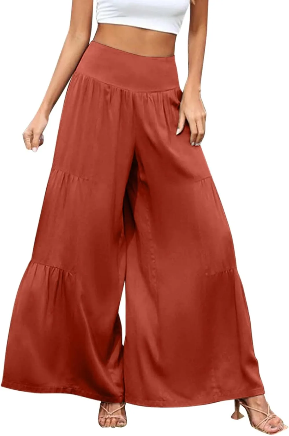 Try Before You Womens Clothing Loose Cotton Patchwork Wide Leg Pants Ladies Trousers Lightweight Linen Pants Women