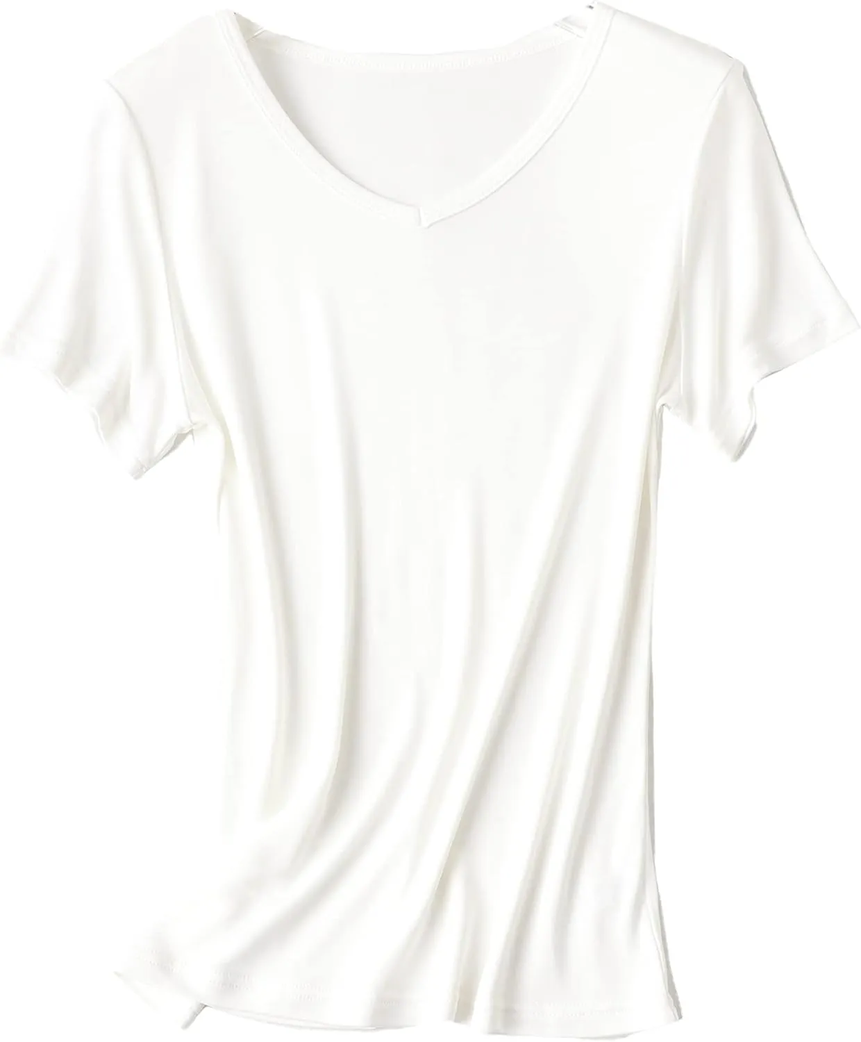 TulipSilk Women's Silk T-Shirt Luxury Short Tops