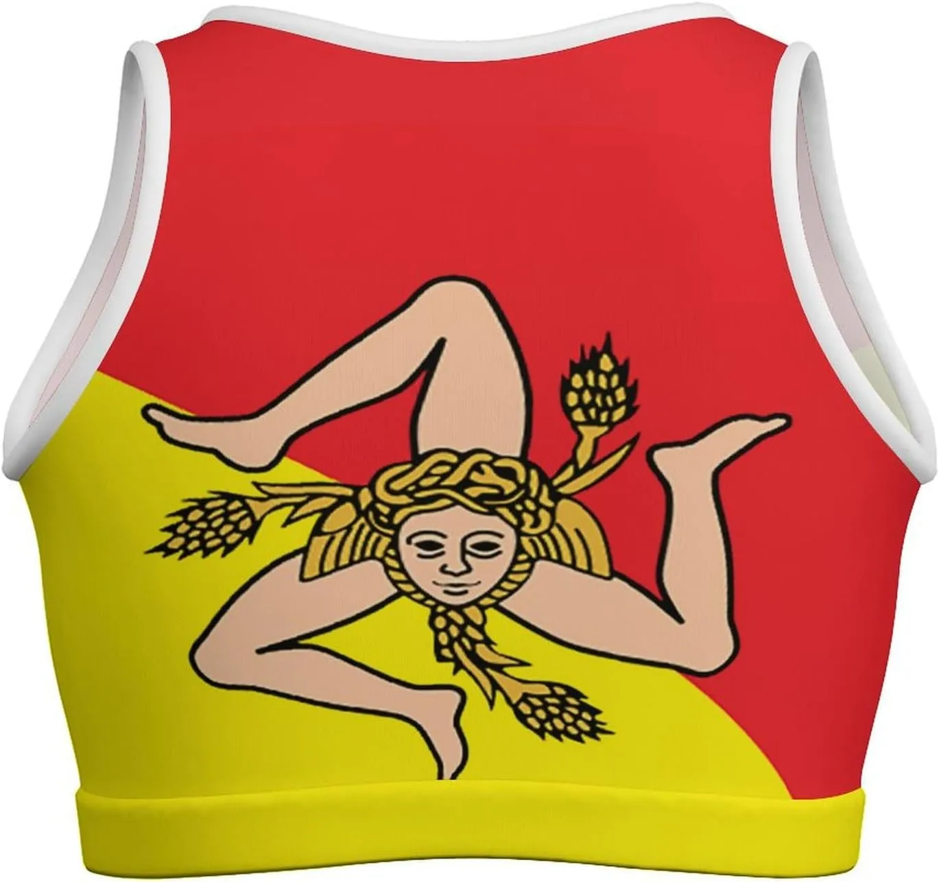 Venezuelan Flag Basic Crop Tank Tops Sleeveless Cute Crop Top for Women