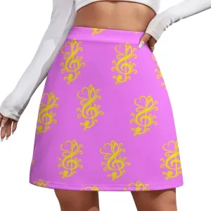 Vintage Dinosaur Heat Skulls Women's High Waist Stretchy Mini Skirt Elastic Summer Casual Above Knee Basic
