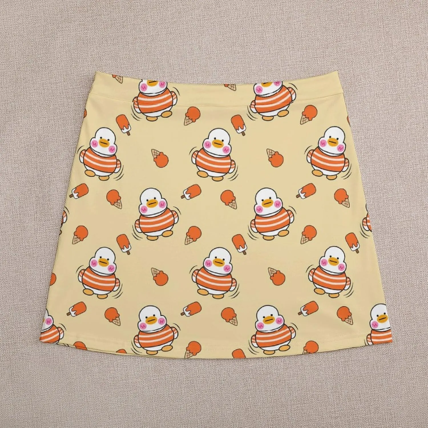 Vintage Dinosaur Heat Skulls Women's High Waist Stretchy Mini Skirt Elastic Summer Casual Above Knee Basic
