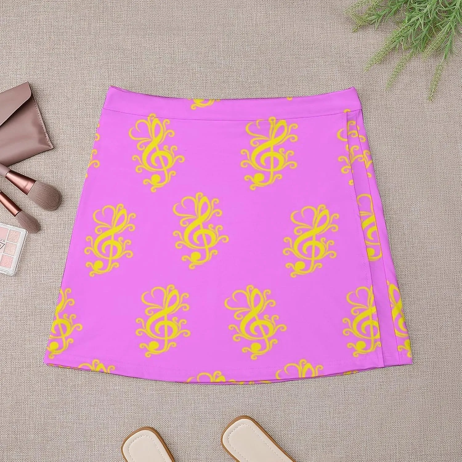 Vintage Dinosaur Heat Skulls Women's High Waist Stretchy Mini Skirt Elastic Summer Casual Above Knee Basic