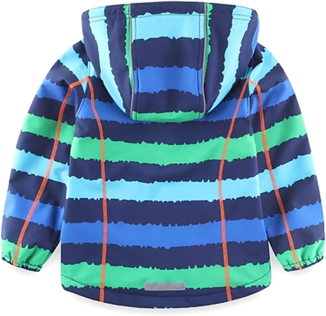 Warm Windbreaker Jacket for Kids Fleece Lined Hoodie 18M-7T