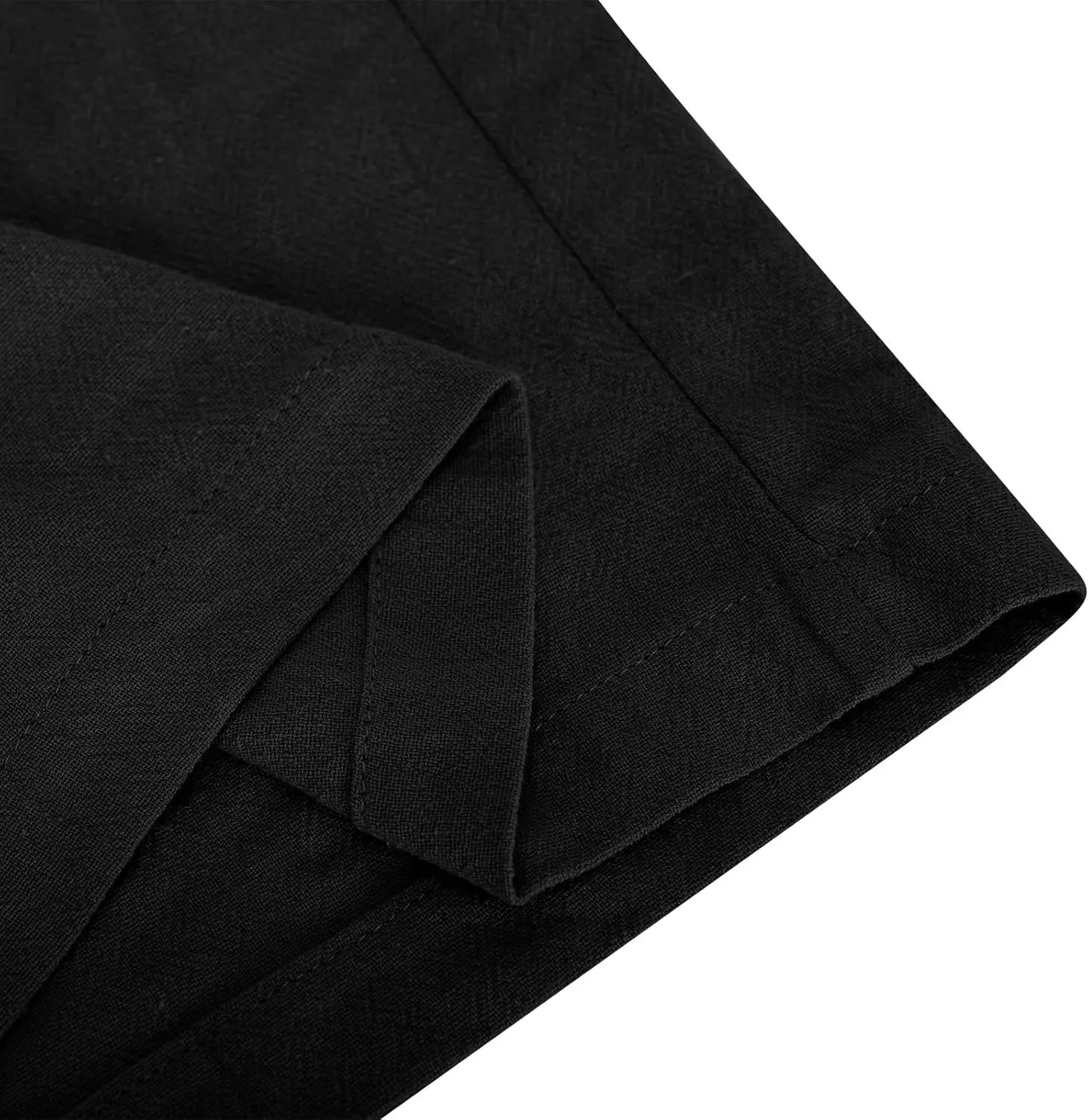 Wide Leg Linen Pants Women Summer Elastic High Waisted Lounge Pants Beach Trouser with Pockets Casual Slacks Clothes