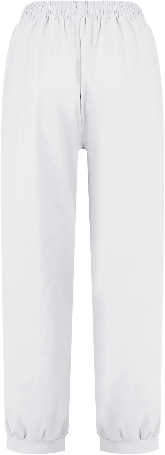 Women Casual High Waist Pants Summer Solid Long Palazzo Pants Beach Trousers Loose Business Work Office Trousers