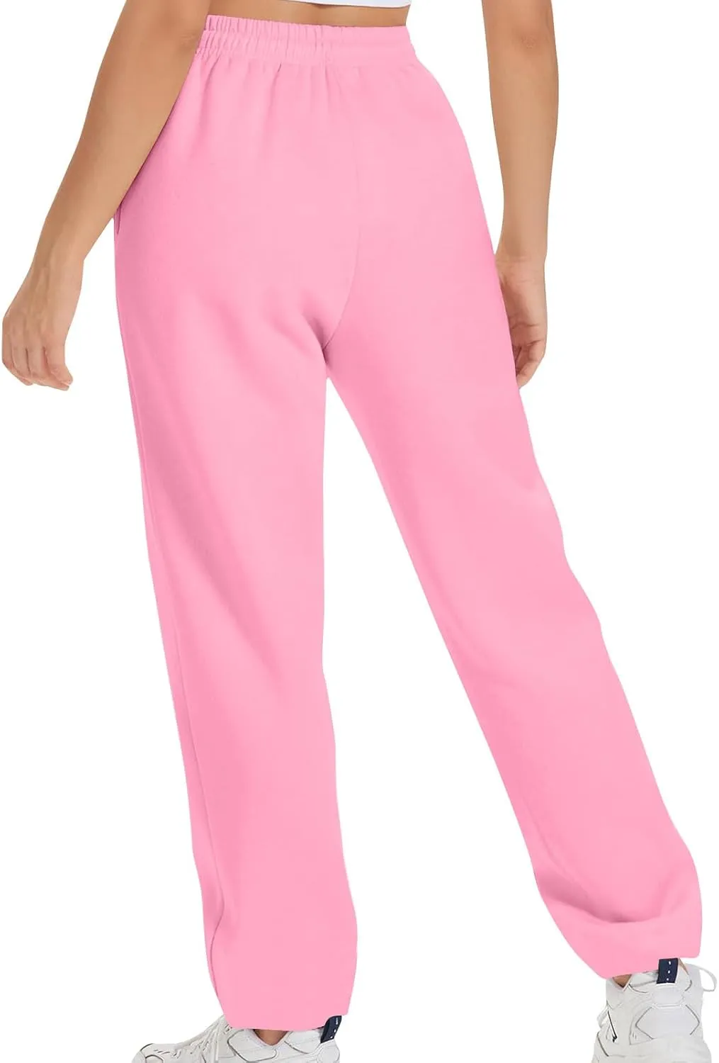 Women Drawstring Sweatpants Elastic Waist Sweatpant Plus Thick Trousers Solid Workout Pants Multi Pockets Fall Pant