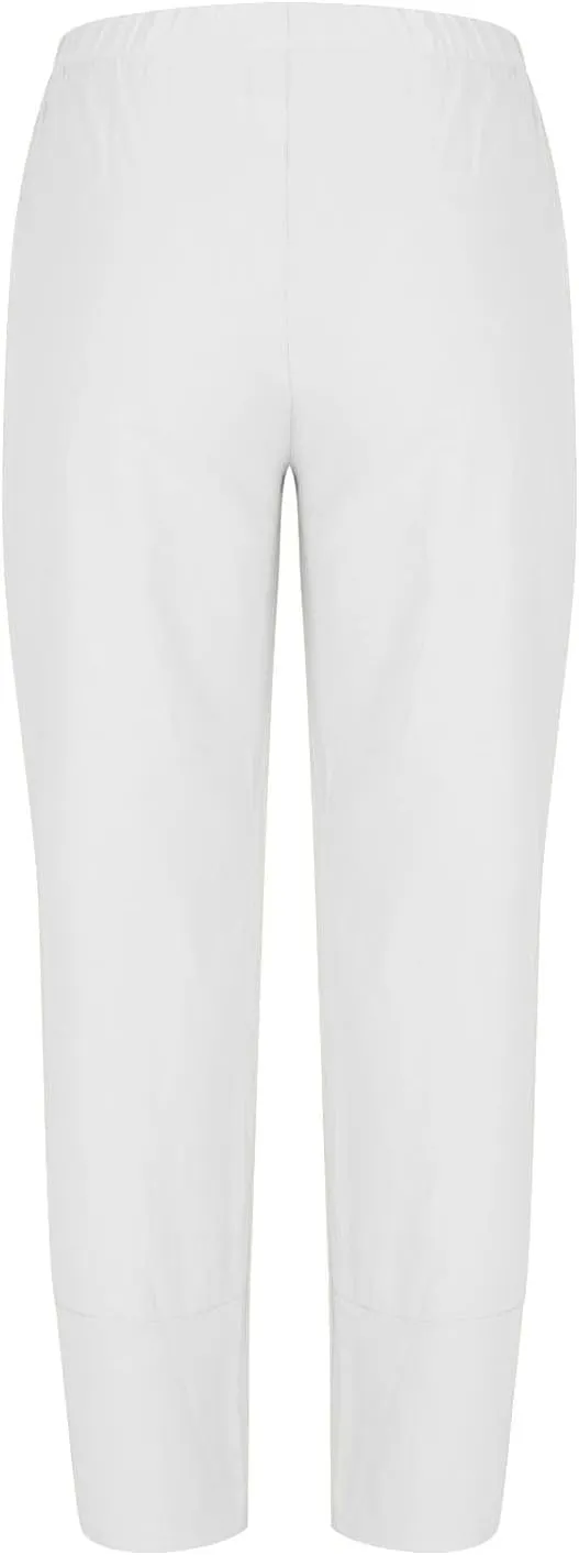 Women Linen Pants 2025 Summer Wide Leg Harem Beach Trousers Casual Loose Fit High Waist Flowy Palazzo with Pockets