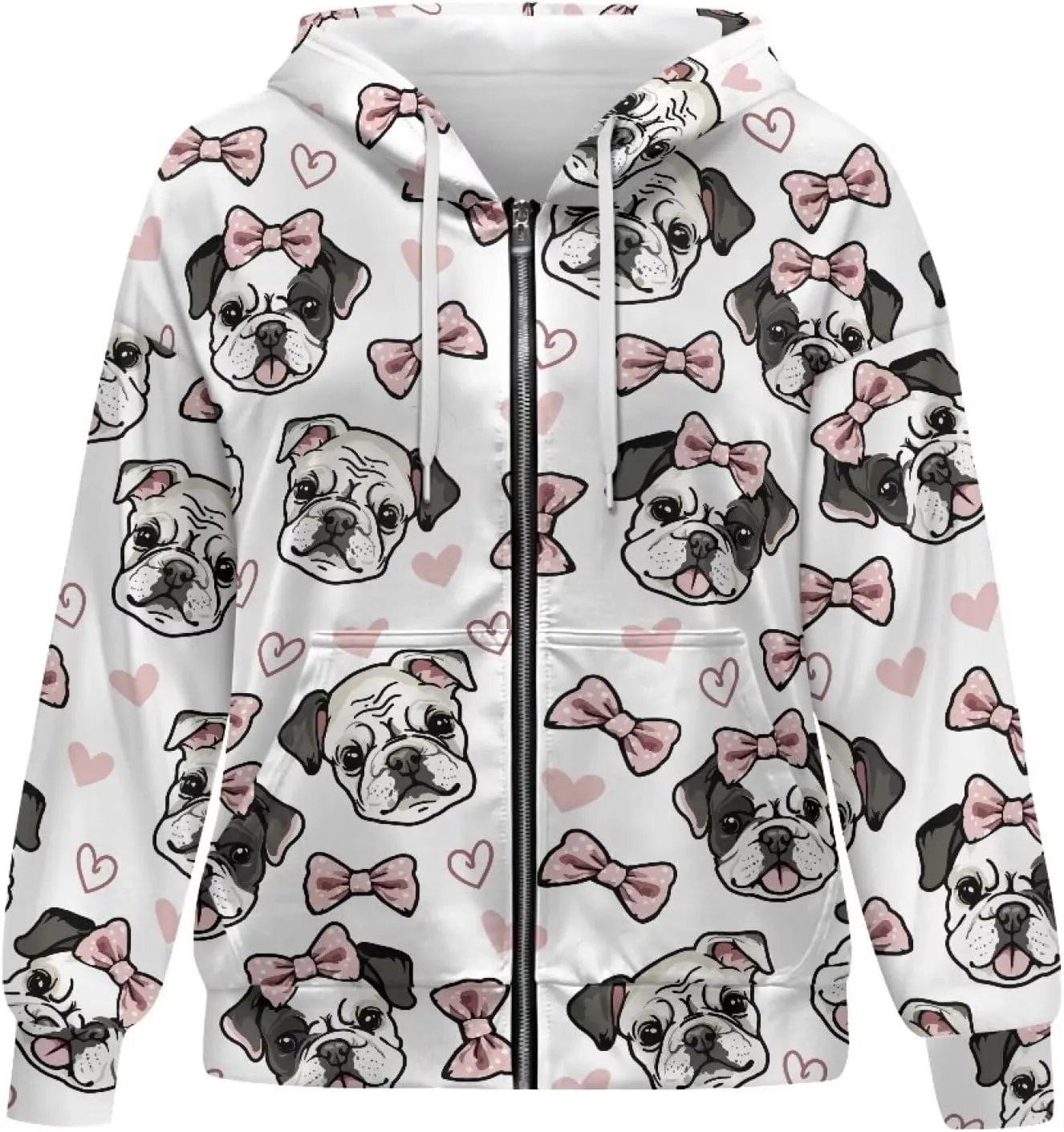 Women Y2K Hoodies Zip Up Long Sleeve Shirt Tops Drop Shoulder Oversized Jacket Streetwear with Pockets