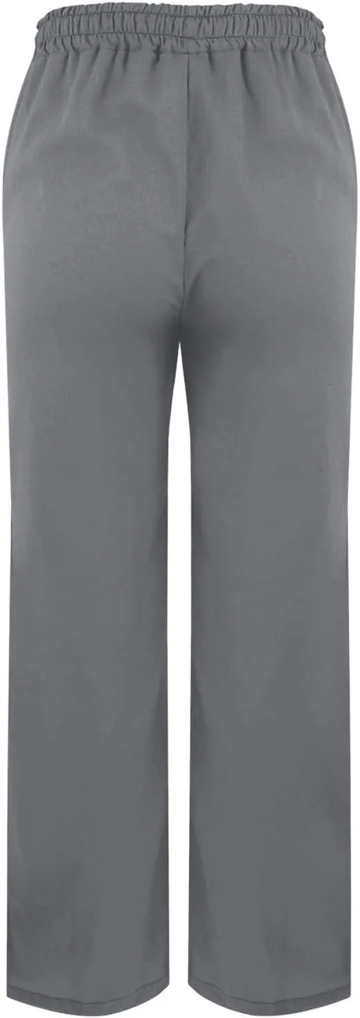 Womens Cotton Linen Pants Wide Leg Drawstring High Waist Casual Trousers Side Slit Beach Vacation Slacks with Pockets