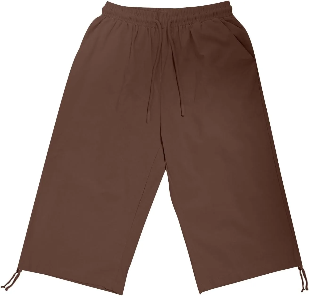 Women's Cotton Linen Summer Palazzo Pants Loose Cotton and Linen Pants Summer Drawstring Waist Wide Leg Pants