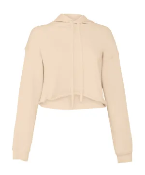 Womens cropped fleece hoodie | Heather Dust