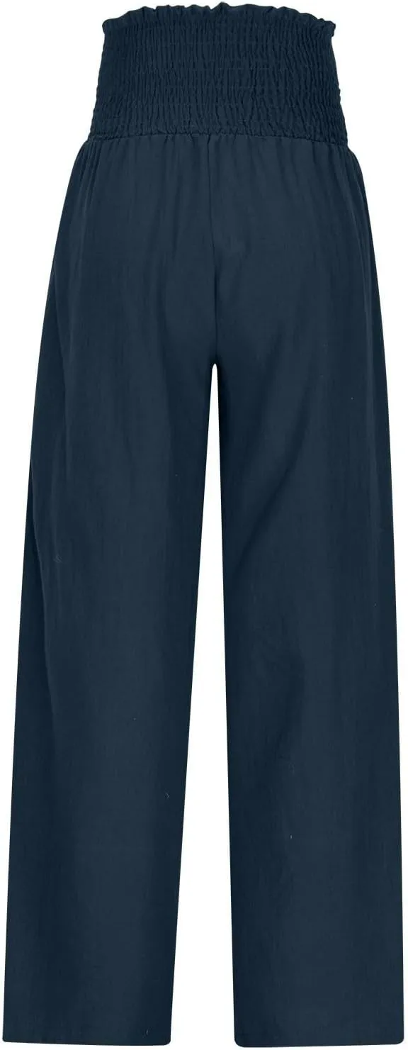 Women's Pants Summer High Waisted Wide Leg Trousers Loose Cotton Linen Palazzo Pant Casual Slacks Vacation Outfits