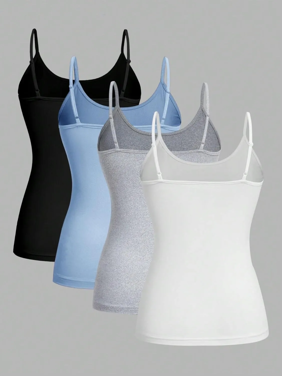 Womens Sleeveless Camisole Tank Tops Blouse Spaghetti Strap Casual Slimming Fit Cami Top