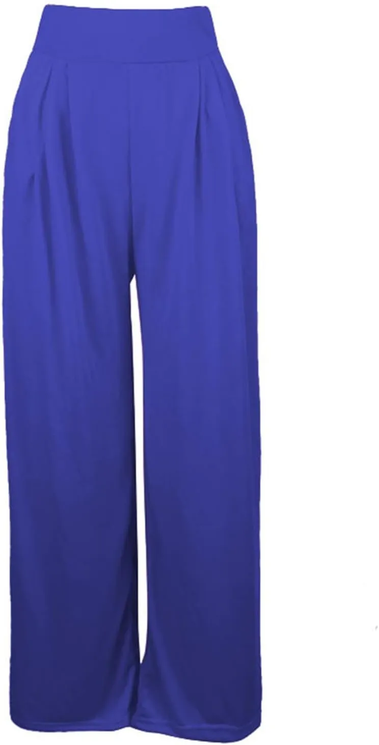 Women's Solid Cotton Linen Wide Leg Pants High Waisted Beach Comfy Casual Baggy Trousers Summer Lounge Straight Leg Pants